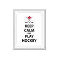 Picture of Keep Calm Play Hockey Black  _GroupedProduct_Rectangle_Portrait_Mini_ _GroupedProduct_Rectangle_Portrait_Framed_Matted_