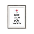 Picture of Keep Calm Play Hockey Black  _GroupedProduct_Rectangle_Portrait_Mini_ _GroupedProduct_Rectangle_Portrait_Framed_Matted_