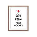 Picture of Keep Calm Play Hockey Black  _GroupedProduct_Rectangle_Portrait_Mini_ _GroupedProduct_Rectangle_Portrait_Framed_Matted_