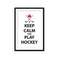 Picture of Keep Calm Play Hockey Black  _GroupedProduct_Rectangle_Portrait_Mini_ _GroupedProduct_Rectangle_Portrait_Framed_Matted_