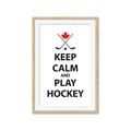 Picture of Keep Calm Play Hockey Black  _GroupedProduct_Rectangle_Portrait_Mini_ _GroupedProduct_Rectangle_Portrait_Framed_Matted_