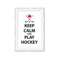 Picture of Keep Calm Play Hockey Black  _GroupedProduct_Rectangle_Portrait_Mini_ _GroupedProduct_Rectangle_Portrait_Framed_Matted_