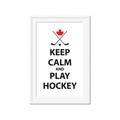 Picture of Keep Calm Play Hockey Black  _GroupedProduct_Rectangle_Portrait_Mini_ _GroupedProduct_Rectangle_Portrait_Framed_Matted_