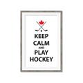 Picture of Keep Calm Play Hockey Black  _GroupedProduct_Rectangle_Portrait_Mini_ _GroupedProduct_Rectangle_Portrait_Framed_Matted_