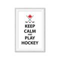 Picture of Keep Calm Play Hockey Black  _GroupedProduct_Rectangle_Portrait_Mini_ _GroupedProduct_Rectangle_Portrait_Framed_Matted_