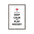Picture of Keep Calm Play Hockey Black  _GroupedProduct_Rectangle_Portrait_Mini_ _GroupedProduct_Rectangle_Portrait_Framed_Matted_