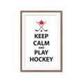 Picture of Keep Calm Play Hockey Black  _GroupedProduct_Rectangle_Portrait_Mini_ _GroupedProduct_Rectangle_Portrait_Framed_Matted_