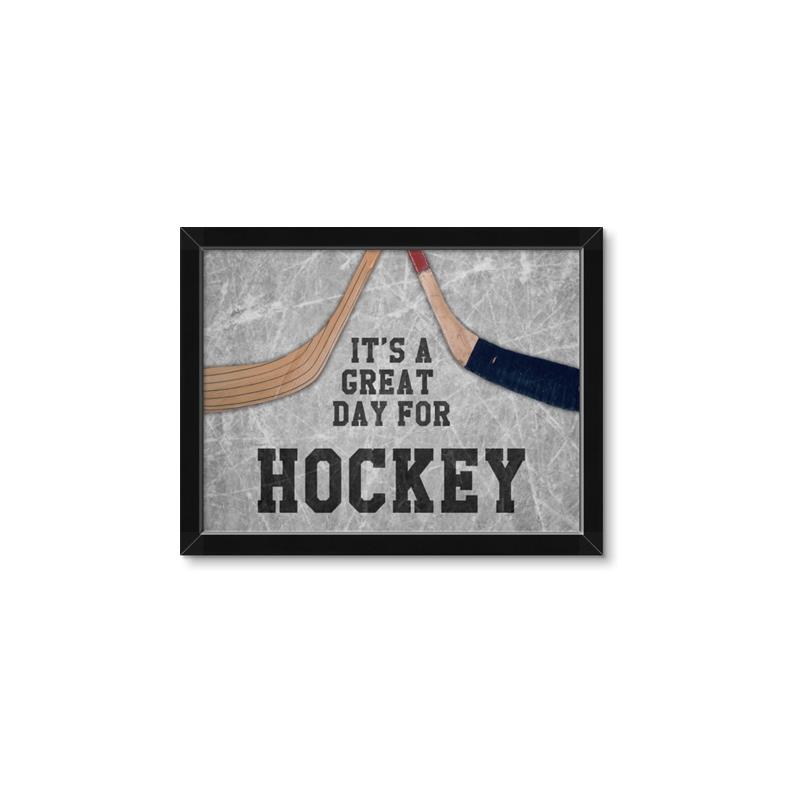 Picture of Great Day for Hockey _GroupedProduct_Rectangle_Landscape_Mini_ _GroupedProduct_Rectangle_Landscape_Framed_Matted_