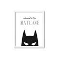 Picture of Welcome to the Batcave White _GroupedProduct_Rectangle_Portrait_Mini_ _GroupedProduct_Rectangle_Portrait_Framed_Matted_