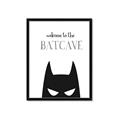 Picture of Welcome to the Batcave White _GroupedProduct_Rectangle_Portrait_Mini_ _GroupedProduct_Rectangle_Portrait_Framed_Matted_