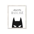 Picture of Welcome to the Batcave White _GroupedProduct_Rectangle_Portrait_Mini_ _GroupedProduct_Rectangle_Portrait_Framed_Matted_