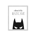 Picture of Welcome to the Batcave White _GroupedProduct_Rectangle_Portrait_Mini_ _GroupedProduct_Rectangle_Portrait_Framed_Matted_