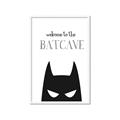 Picture of Welcome to the Batcave White _GroupedProduct_Rectangle_Portrait_Mini_ _GroupedProduct_Rectangle_Portrait_Framed_Matted_
