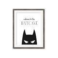 Picture of Welcome to the Batcave White _GroupedProduct_Rectangle_Portrait_Mini_ _GroupedProduct_Rectangle_Portrait_Framed_Matted_
