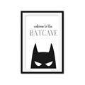 Picture of Welcome to the Batcave White _GroupedProduct_Rectangle_Portrait_Mini_ _GroupedProduct_Rectangle_Portrait_Framed_Matted_