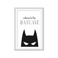 Picture of Welcome to the Batcave White _GroupedProduct_Rectangle_Portrait_Mini_ _GroupedProduct_Rectangle_Portrait_Framed_Matted_
