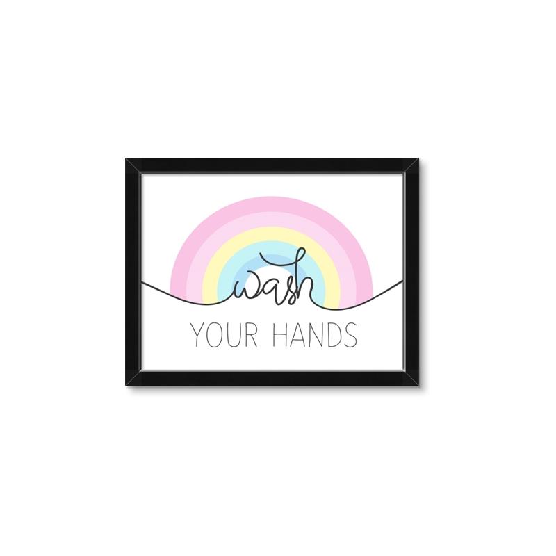 Picture of Wash your hands pastel  _GroupedProduct_Rectangle_Landscape_Mini_ _GroupedProduct_Rectangle_Landscape_Framed_Matted_