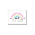 Picture of Wash your hands pastel  _GroupedProduct_Rectangle_Landscape_Mini_ _GroupedProduct_Rectangle_Landscape_Framed_Matted_