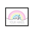 Picture of Wash your hands pastel  _GroupedProduct_Rectangle_Landscape_Mini_ _GroupedProduct_Rectangle_Landscape_Framed_Matted_