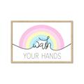 Picture of Wash your hands pastel  _GroupedProduct_Rectangle_Landscape_Mini_ _GroupedProduct_Rectangle_Landscape_Framed_Matted_