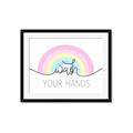 Picture of Wash your hands pastel  _GroupedProduct_Rectangle_Landscape_Mini_ _GroupedProduct_Rectangle_Landscape_Framed_Matted_