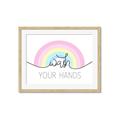 Picture of Wash your hands pastel  _GroupedProduct_Rectangle_Landscape_Mini_ _GroupedProduct_Rectangle_Landscape_Framed_Matted_