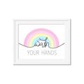 Picture of Wash your hands pastel  _GroupedProduct_Rectangle_Landscape_Mini_ _GroupedProduct_Rectangle_Landscape_Framed_Matted_