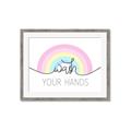 Picture of Wash your hands pastel  _GroupedProduct_Rectangle_Landscape_Mini_ _GroupedProduct_Rectangle_Landscape_Framed_Matted_