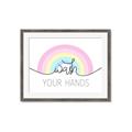 Picture of Wash your hands pastel  _GroupedProduct_Rectangle_Landscape_Mini_ _GroupedProduct_Rectangle_Landscape_Framed_Matted_