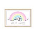 Picture of Wash your hands pastel  _GroupedProduct_Rectangle_Landscape_Mini_ _GroupedProduct_Rectangle_Landscape_Framed_Matted_