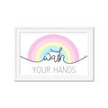 Picture of Wash your hands pastel  _GroupedProduct_Rectangle_Landscape_Mini_ _GroupedProduct_Rectangle_Landscape_Framed_Matted_