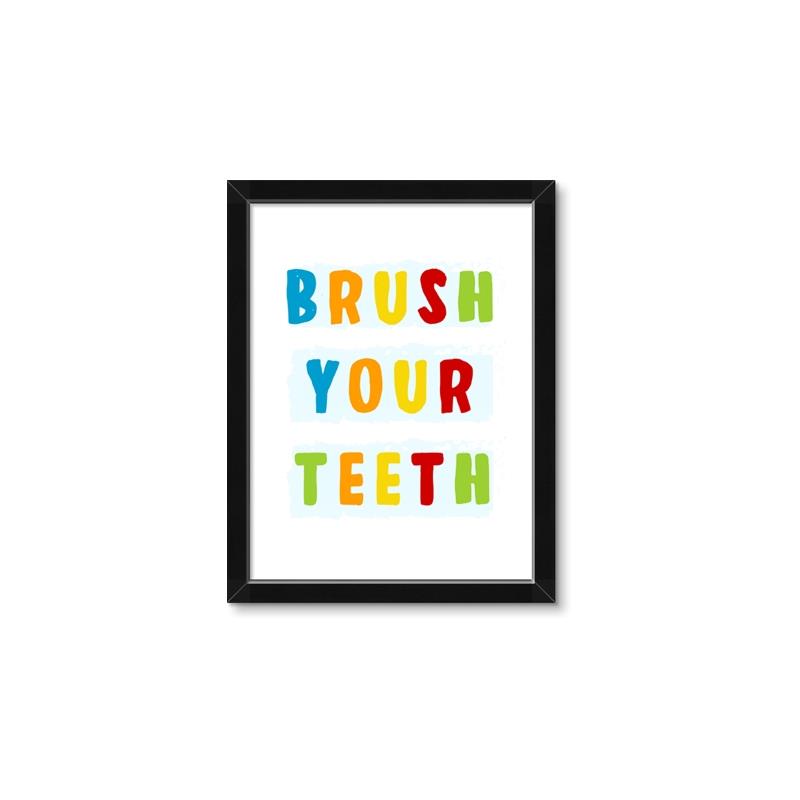 Picture of Brush your teeth multi Colour I _GroupedProduct_Rectangle_Portrait_Mini_ _GroupedProduct_Rectangle_Portrait_Framed_Matted_