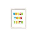 Picture of Brush your teeth multi Colour I _GroupedProduct_Rectangle_Portrait_Mini_ _GroupedProduct_Rectangle_Portrait_Framed_Matted_