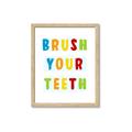 Picture of Brush your teeth multi Colour I _GroupedProduct_Rectangle_Portrait_Mini_ _GroupedProduct_Rectangle_Portrait_Framed_Matted_