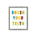 Picture of Brush your teeth multi Colour I _GroupedProduct_Rectangle_Portrait_Mini_ _GroupedProduct_Rectangle_Portrait_Framed_Matted_