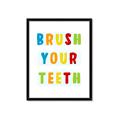 Picture of Brush your teeth multi Colour I _GroupedProduct_Rectangle_Portrait_Mini_ _GroupedProduct_Rectangle_Portrait_Framed_Matted_