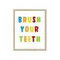 Picture of Brush your teeth multi Colour I _GroupedProduct_Rectangle_Portrait_Mini_ _GroupedProduct_Rectangle_Portrait_Framed_Matted_