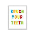 Picture of Brush your teeth multi Colour I _GroupedProduct_Rectangle_Portrait_Mini_ _GroupedProduct_Rectangle_Portrait_Framed_Matted_