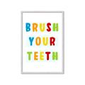 Picture of Brush your teeth multi Colour I _GroupedProduct_Rectangle_Portrait_Mini_ _GroupedProduct_Rectangle_Portrait_Framed_Matted_