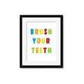 Picture of Brush your teeth multi Colour I _GroupedProduct_Rectangle_Portrait_Mini_ _GroupedProduct_Rectangle_Portrait_Framed_Matted_