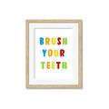Picture of Brush your teeth multi Colour I _GroupedProduct_Rectangle_Portrait_Mini_ _GroupedProduct_Rectangle_Portrait_Framed_Matted_