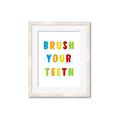 Picture of Brush your teeth multi Colour I _GroupedProduct_Rectangle_Portrait_Mini_ _GroupedProduct_Rectangle_Portrait_Framed_Matted_