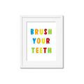 Picture of Brush your teeth multi Colour I _GroupedProduct_Rectangle_Portrait_Mini_ _GroupedProduct_Rectangle_Portrait_Framed_Matted_
