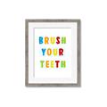 Picture of Brush your teeth multi Colour I _GroupedProduct_Rectangle_Portrait_Mini_ _GroupedProduct_Rectangle_Portrait_Framed_Matted_