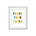 Picture of Brush your teeth multi Colour I _GroupedProduct_Rectangle_Portrait_Mini_ _GroupedProduct_Rectangle_Portrait_Framed_Matted_