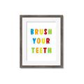 Picture of Brush your teeth multi Colour I _GroupedProduct_Rectangle_Portrait_Mini_ _GroupedProduct_Rectangle_Portrait_Framed_Matted_