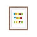 Picture of Brush your teeth multi Colour I _GroupedProduct_Rectangle_Portrait_Mini_ _GroupedProduct_Rectangle_Portrait_Framed_Matted_