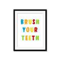 Picture of Brush your teeth multi Colour I _GroupedProduct_Rectangle_Portrait_Mini_ _GroupedProduct_Rectangle_Portrait_Framed_Matted_