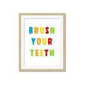 Picture of Brush your teeth multi Colour I _GroupedProduct_Rectangle_Portrait_Mini_ _GroupedProduct_Rectangle_Portrait_Framed_Matted_