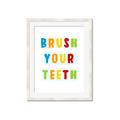 Picture of Brush your teeth multi Colour I _GroupedProduct_Rectangle_Portrait_Mini_ _GroupedProduct_Rectangle_Portrait_Framed_Matted_